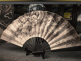 由龙老师作品《飞龙在天》复制版折扇