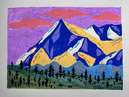 手绘速写打卡 Day-4 山