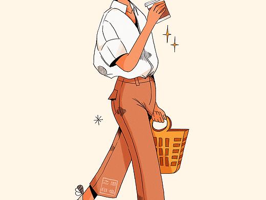 欧美风插画临摹