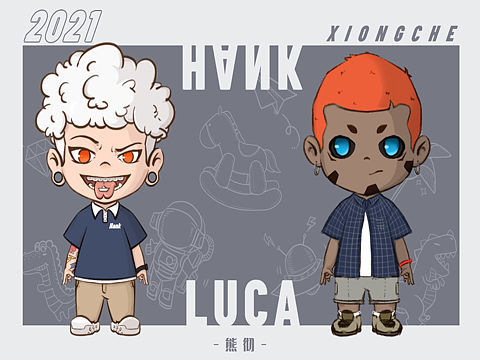 Hank&Luca 丨潮玩IP形象设计