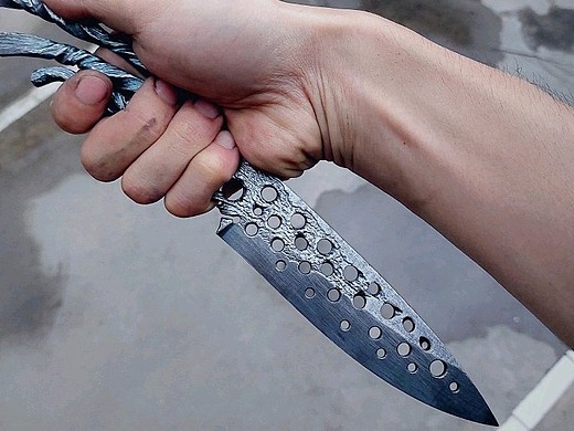 手工 雕刻 铁器 匕首  刀