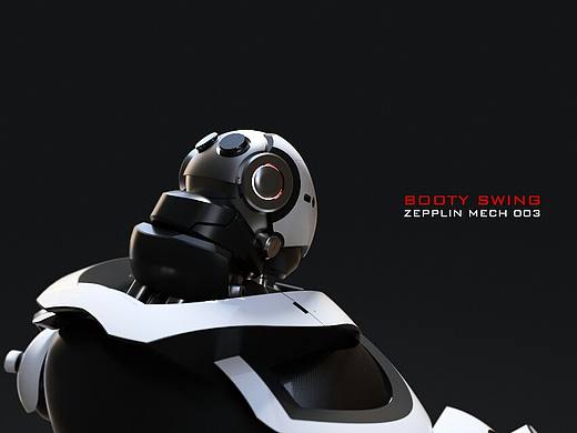 Zepplin Mech 003 : Booty Swing（个人主页-ZMTg3MDM5MDA=） - 机械/交通 - 站酷设计师纸人设计原创素材 - 站酷ZCOOL