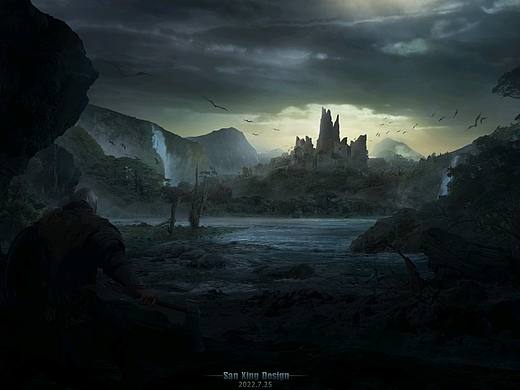 场景概念设计——海岸遗迹