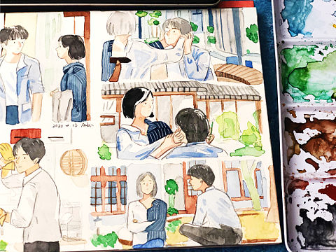 速写练习下一站是幸福