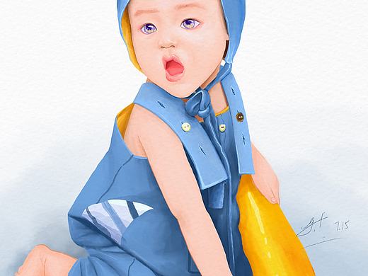 給宝宝画的第一张图,加油~