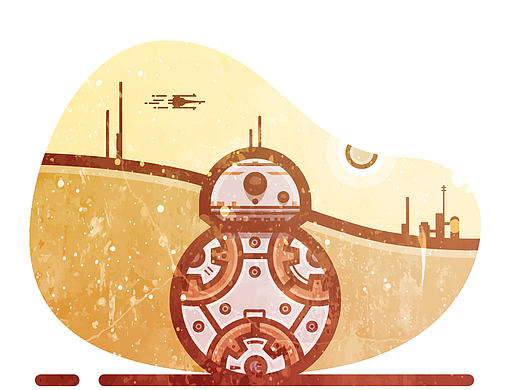 臨摹教程-繪制星球大戰(zhàn)BB-8機器人-原作者：Andrei Stefan（個人主頁-ZMTgxNTc3NTI=） - 創(chuàng)作習作 - 站酷設(shè)計師貓木頭原創(chuàng)素材 - 站酷ZCOOL