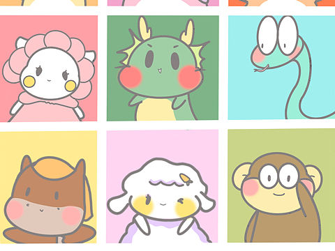 可爱生肖插画（个人主页-ZNTk3MTQ0MDQ=） - 儿童插画 - 站酷设计师银果儿原创素材 - 站酷ZCOOL