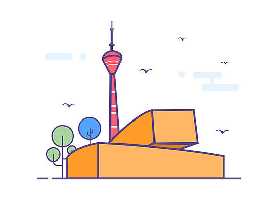 成都特色建筑鼠绘图标