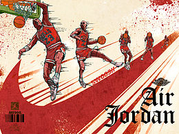 AIR JORDAN III 復(fù)古鞋盒包裝插畫設(shè)計