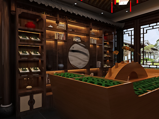 串珠店铺3D设计效果图