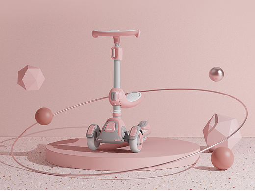 哈士奇设计作品-儿童米高车