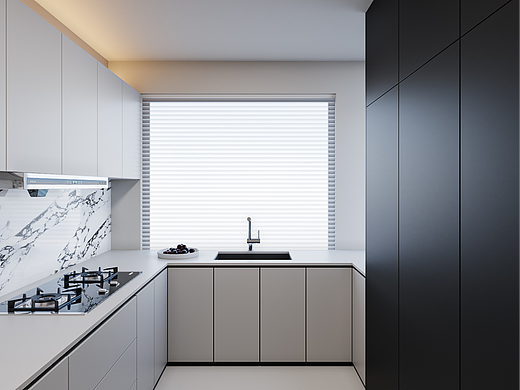 ——现代黑白灰厨房