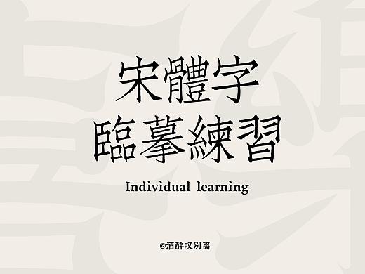宋体字每日临摹练习-坚持100天