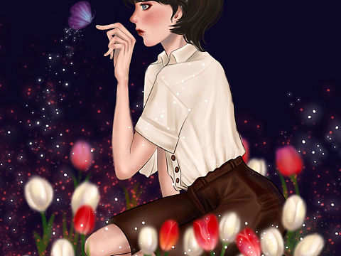 女孩蝴蝶（個(gè)人主頁(yè)-ZNDgzODM3MDA=） - 創(chuàng)作習(xí)作 - 站酷設(shè)計(jì)師JIANG子呀原創(chuàng)素材 - 站酷ZCOOL