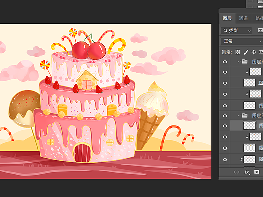 蛋糕屋（個(gè)人主頁-ZNTQ4MzUwMzY=） - 兒童插畫 - 站酷設(shè)計(jì)師啟喵喵原創(chuàng)素材 - 站酷ZCOOL
