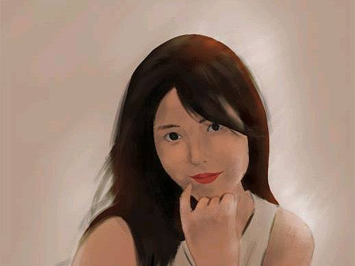 美女半身画像