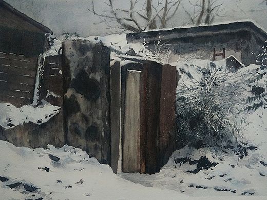 一直心心念念想要画的雪景……