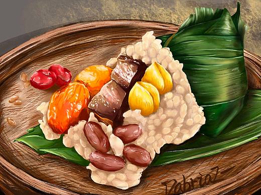 粽子插画包装