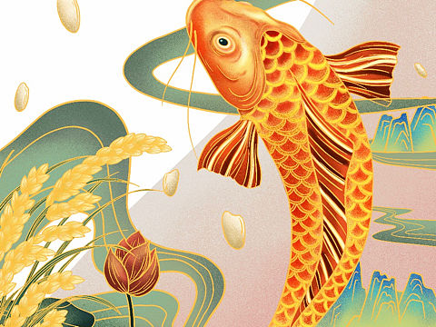 锦鲤插画