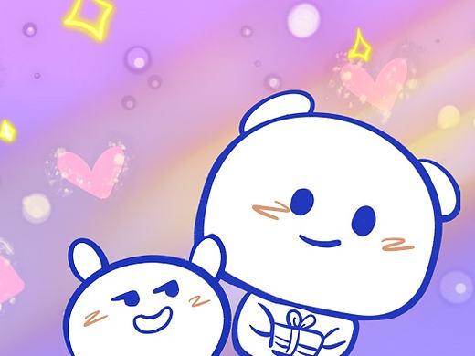 呆呆熊和呆呆鸭（个人主页-ZNTgxMzM2NTI=） - IP形象 - 站酷设计师敏果果小画师原创素材 - 站酷ZCOOL