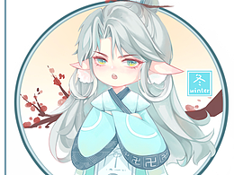 Q版人物|卡通头像|系列主题插画-冬