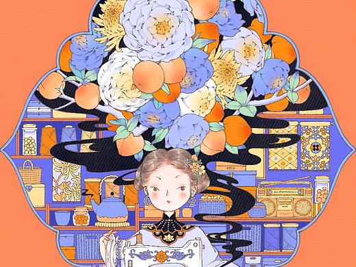 新年系列插画‖制新衣