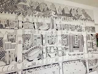 为公司画的大幅插画