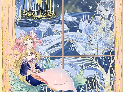 风和一朵窗前花