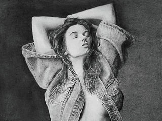 人物素描——女模