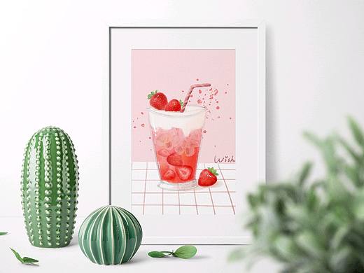 水果饮品插画