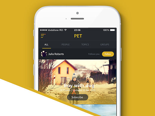 宠物社交app UI界面