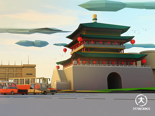 LowPoly City  低面多边形城市