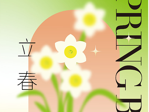 24节气弥散风海报