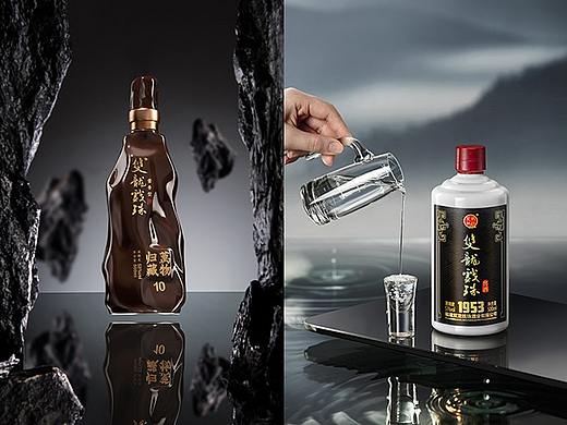 白酒创意图拍摄#高端白酒摄影#双龙戏珠