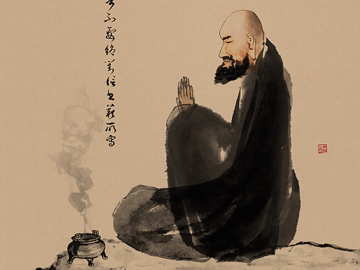 坐禅图纯艺术-绘画60048天前修心禅语,触碰心灵,看透浮华纯艺术-绘画