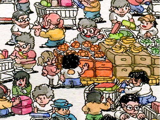 不打稿画画｜山姆超市