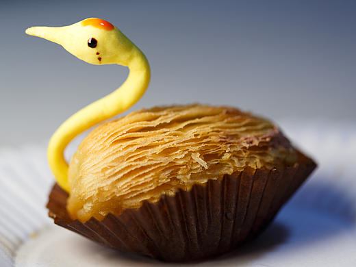 看到这么美丽的天鹅酥一定要拍下来馋死自己