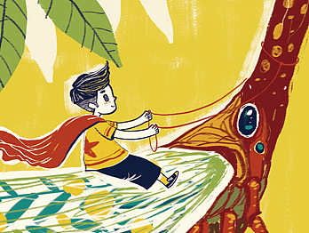 昆虫忆记-龙眼鸡插画-商业插画46617尤里的森林小屋6