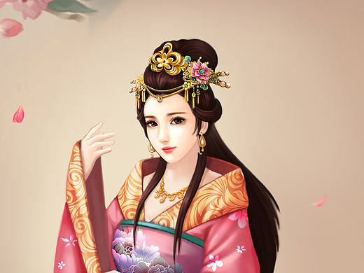 古风女子原画设计