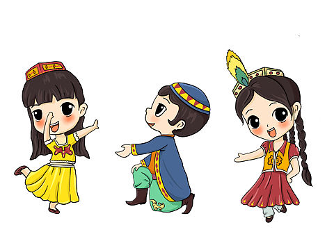 新疆卡通小人物