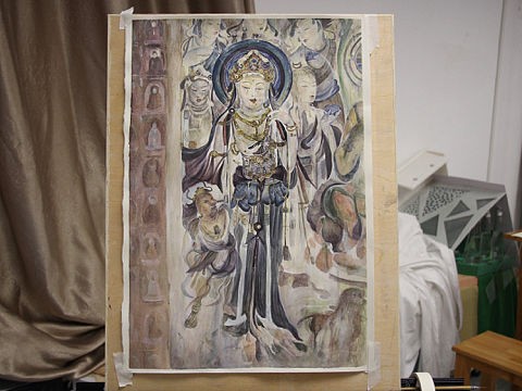 臨敦煌莫高窟 美人像（個(gè)人主頁(yè)-ZNTE1MDY2MDg=） - 繪畫 - 站酷設(shè)計(jì)師伊空原創(chuàng)素材 - 站酷ZCOOL