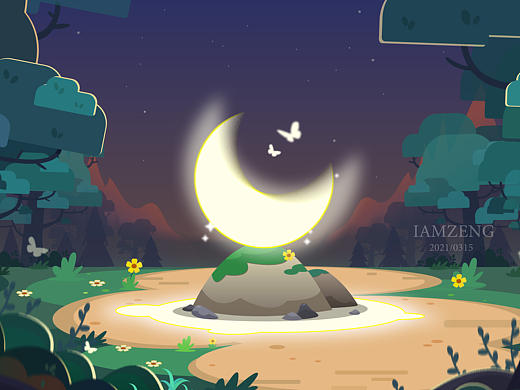 林中月（个人主页-ZMzM0MDIyMjQ=） - 创作习作 - 站酷设计师TETEE原创素材 - 站酷ZCOOL