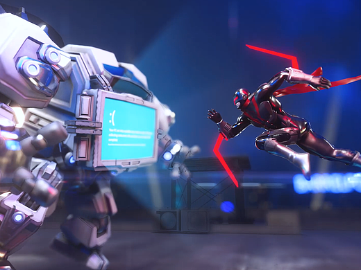 《红Y侠大战蓝屏怪》| 第三届瑞云渲染动画创作大赛