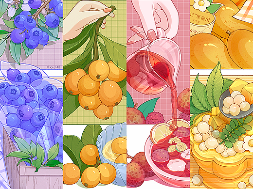 一些水果插画
