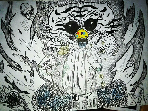 插画   建筑   人物   鬼神