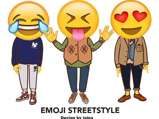 当emoji变身街头青年
