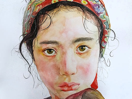 水彩绘画过程