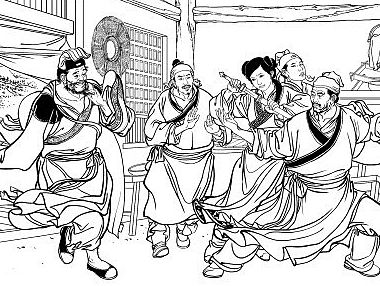 我的画册选页一连环画~插画~白描~线描