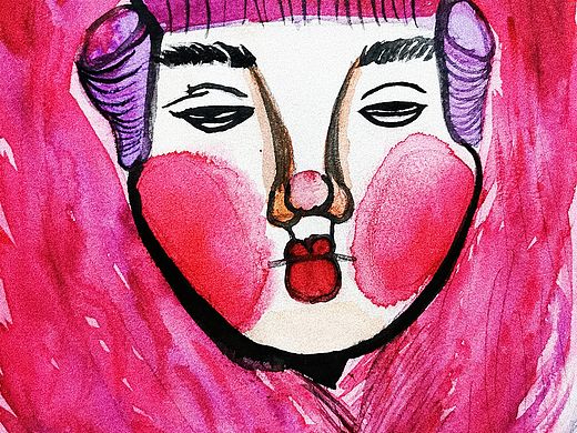 一个女人（水彩）