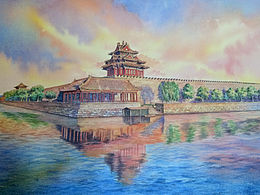 手绘故宫